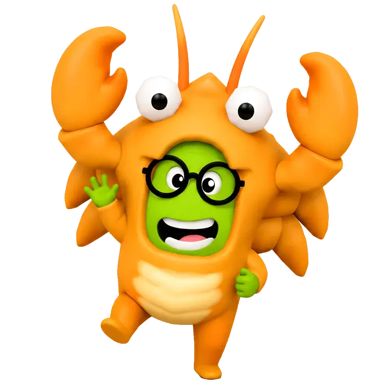 A character in a crab-shell costume from the Crab Event.